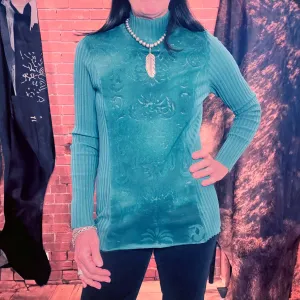 Hi-Neck Top - Testimony - Peacock - TPTT46
