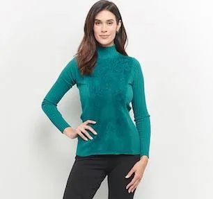 Hi-Neck Top - Testimony - Peacock - TPTT46