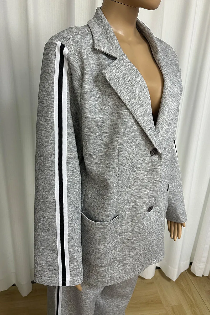 HUS1241 Sporty Blazer Set