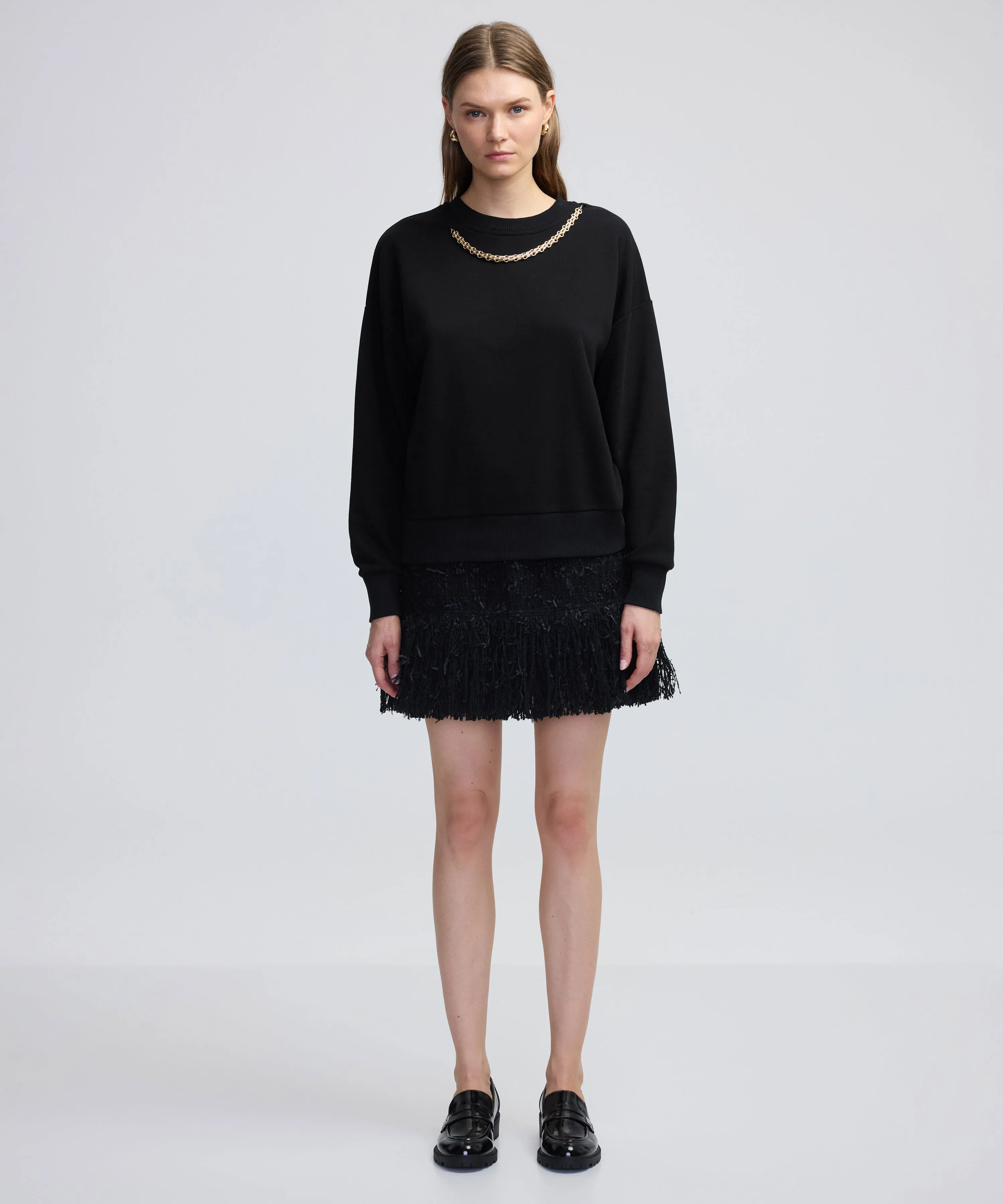 Ipekyol Sweater With Chain Accessory Black