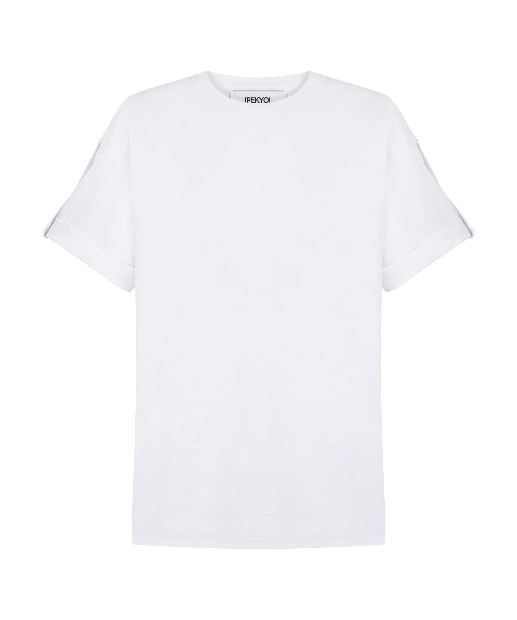 Ipekyol T-Shirt With Crystal Stone Stripes White