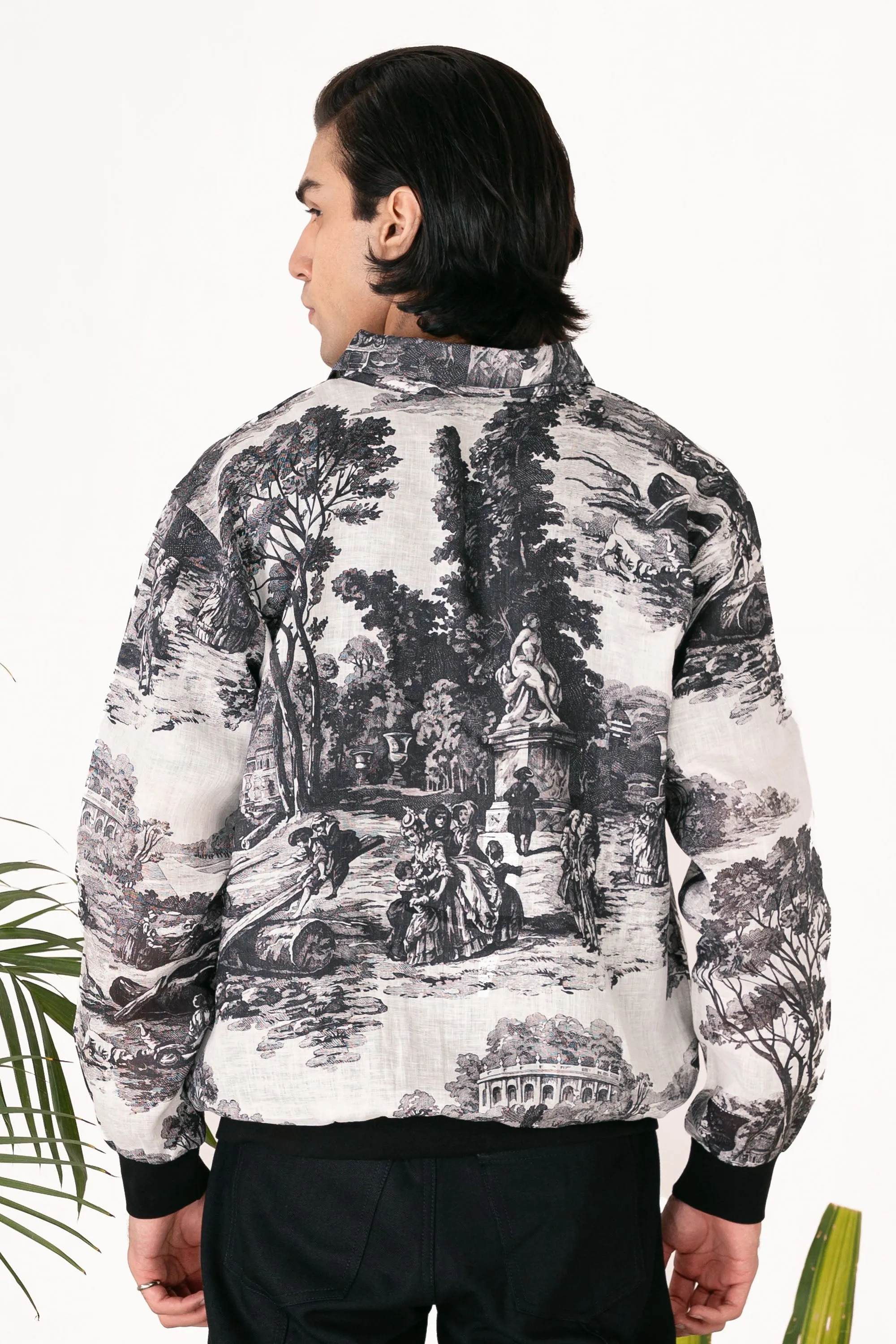 Irish Cotton Toile Printed Shirt