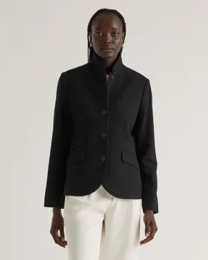 Italian Wool Stand Collar Blazer