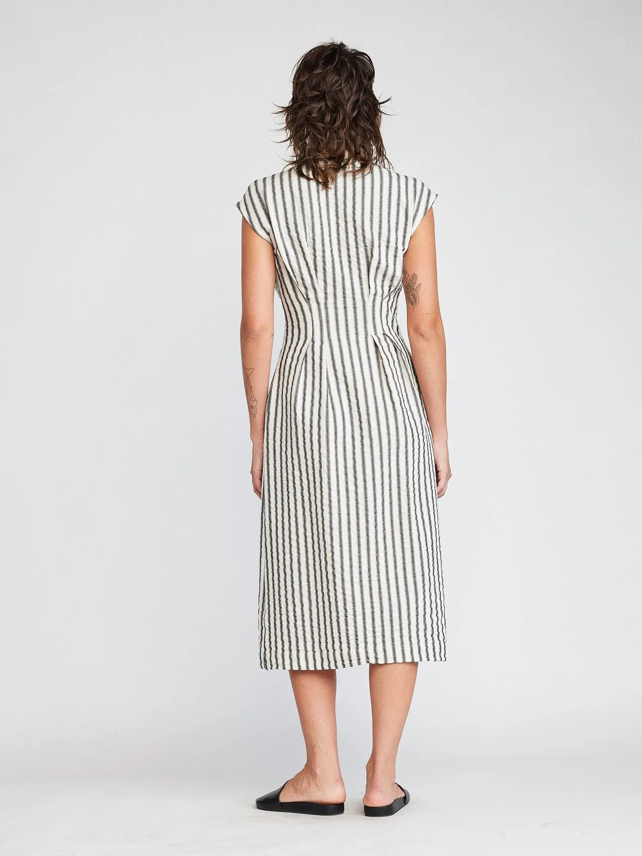 Jamila Button Front Midi Dress