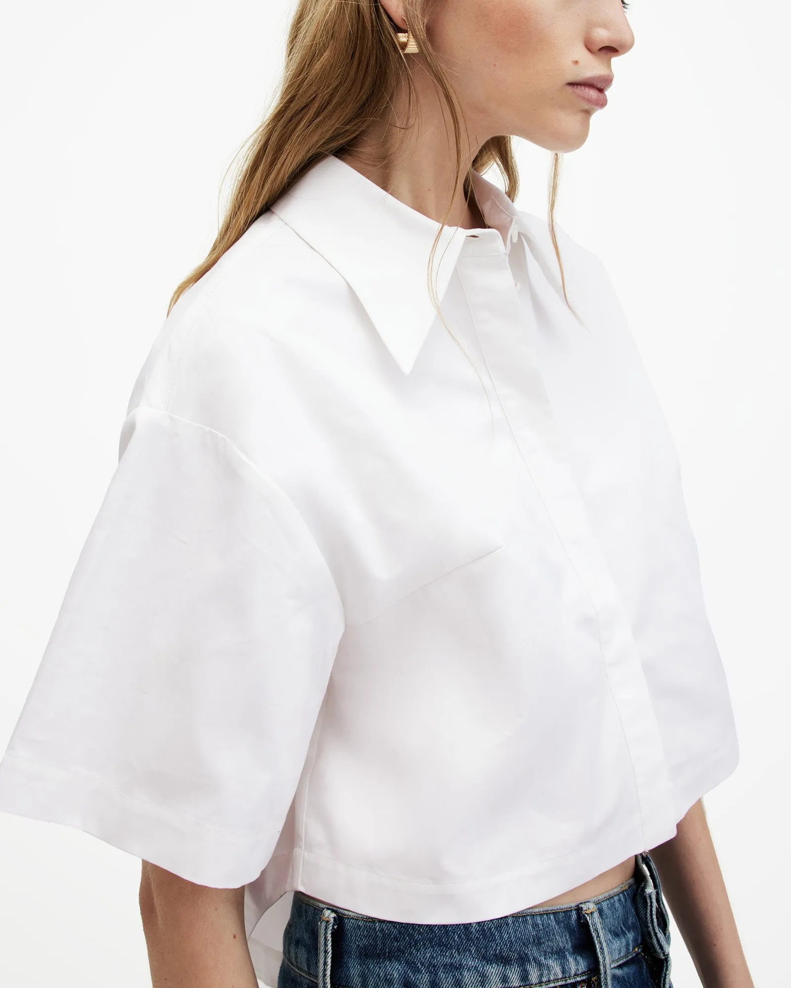 Joanna Relaxed Fit Cropped Shirt