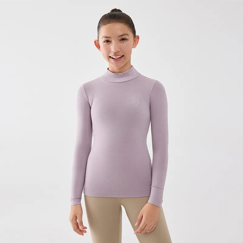 Jollybean FrostGlow Girls' Crystal Ice Skating Top （120-160/5y-10y ）
