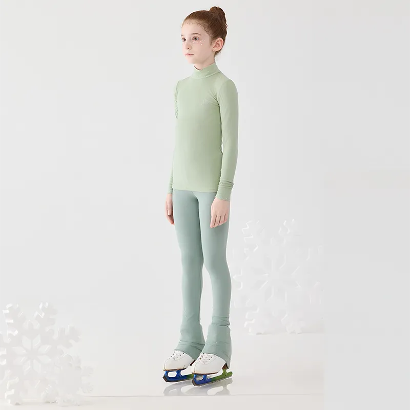Jollybean FrostGlow Girls' Crystal Ice Skating Top （120-160/5y-10y ）