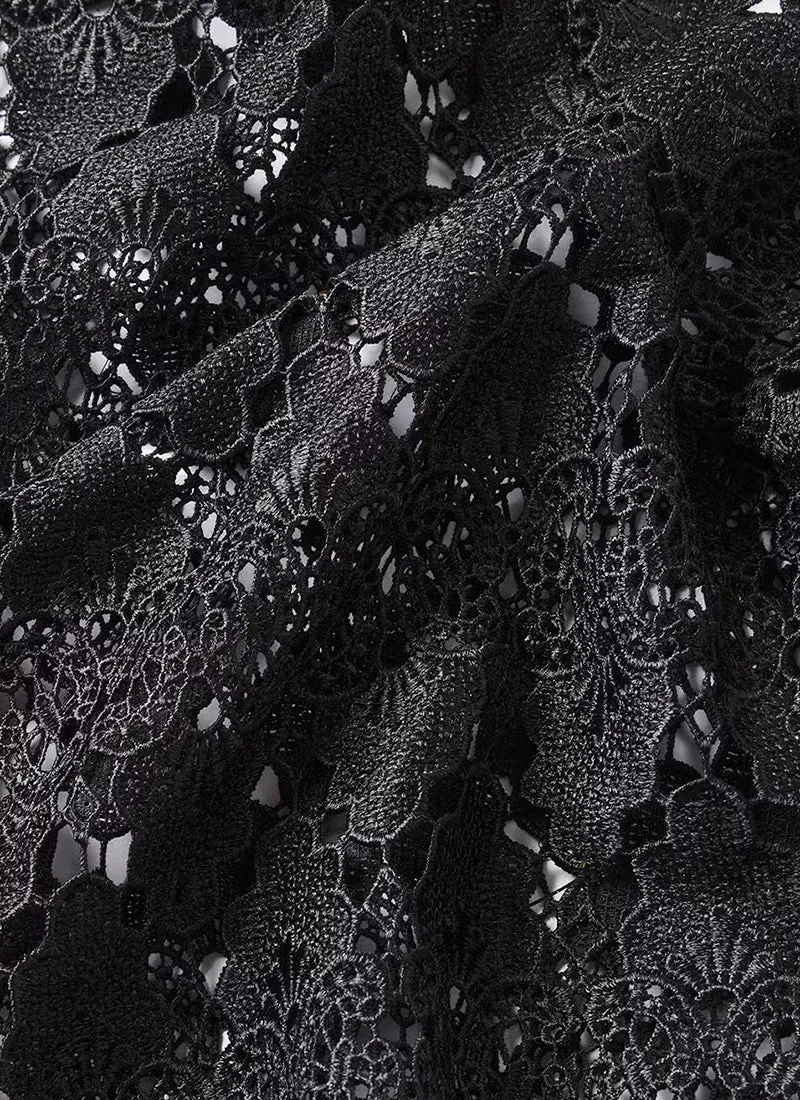 Lace Button Front Dress