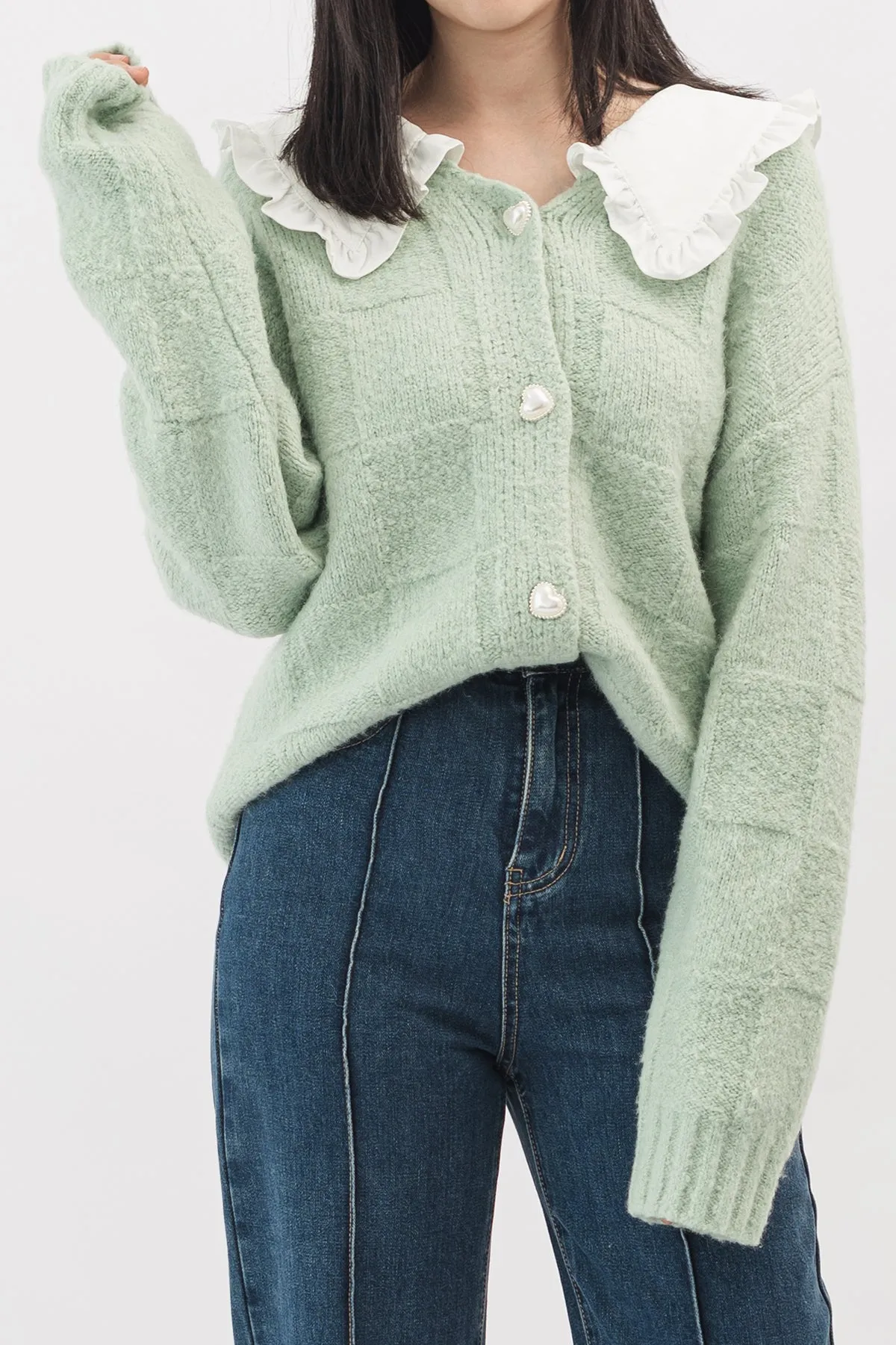 Lacey Collar Cardigan Top