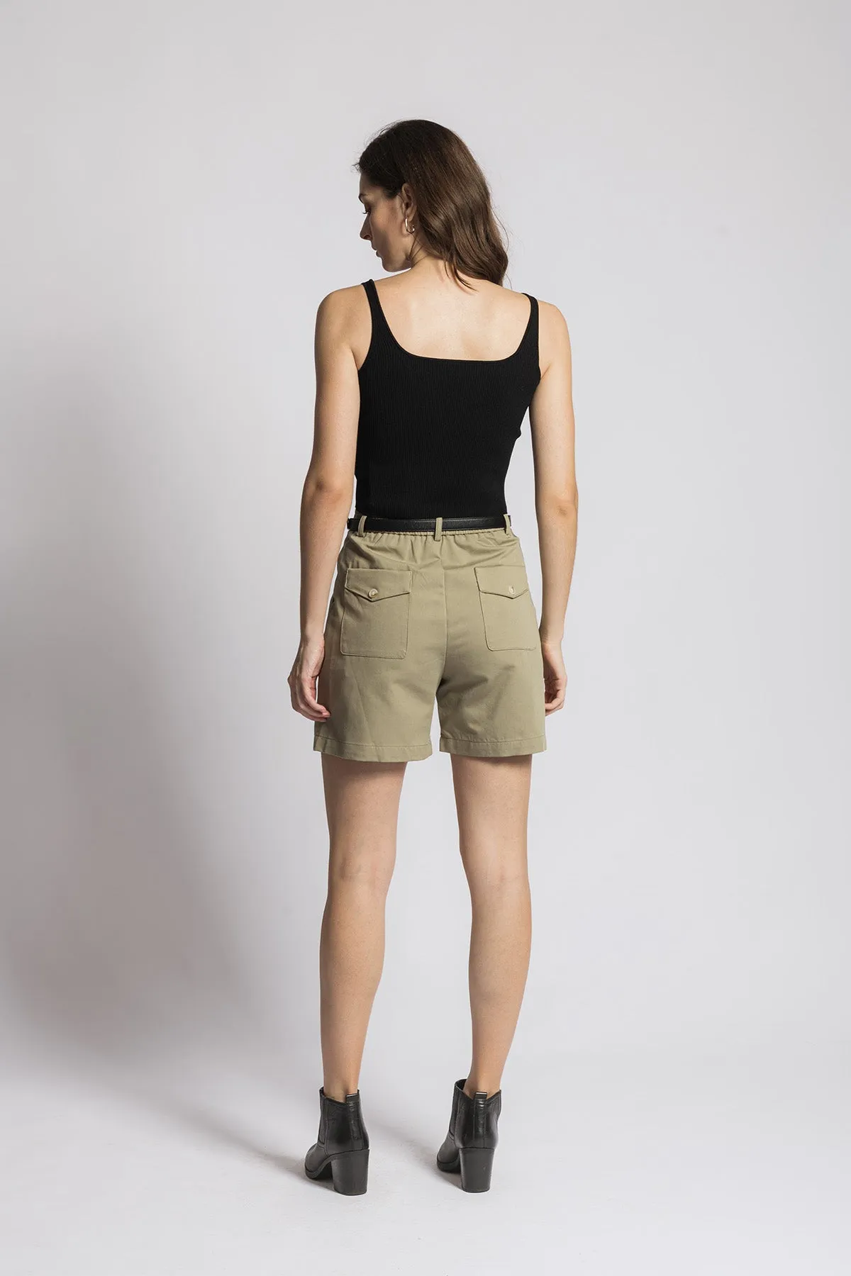 Leerya Square Neckline Cropped Tank Top