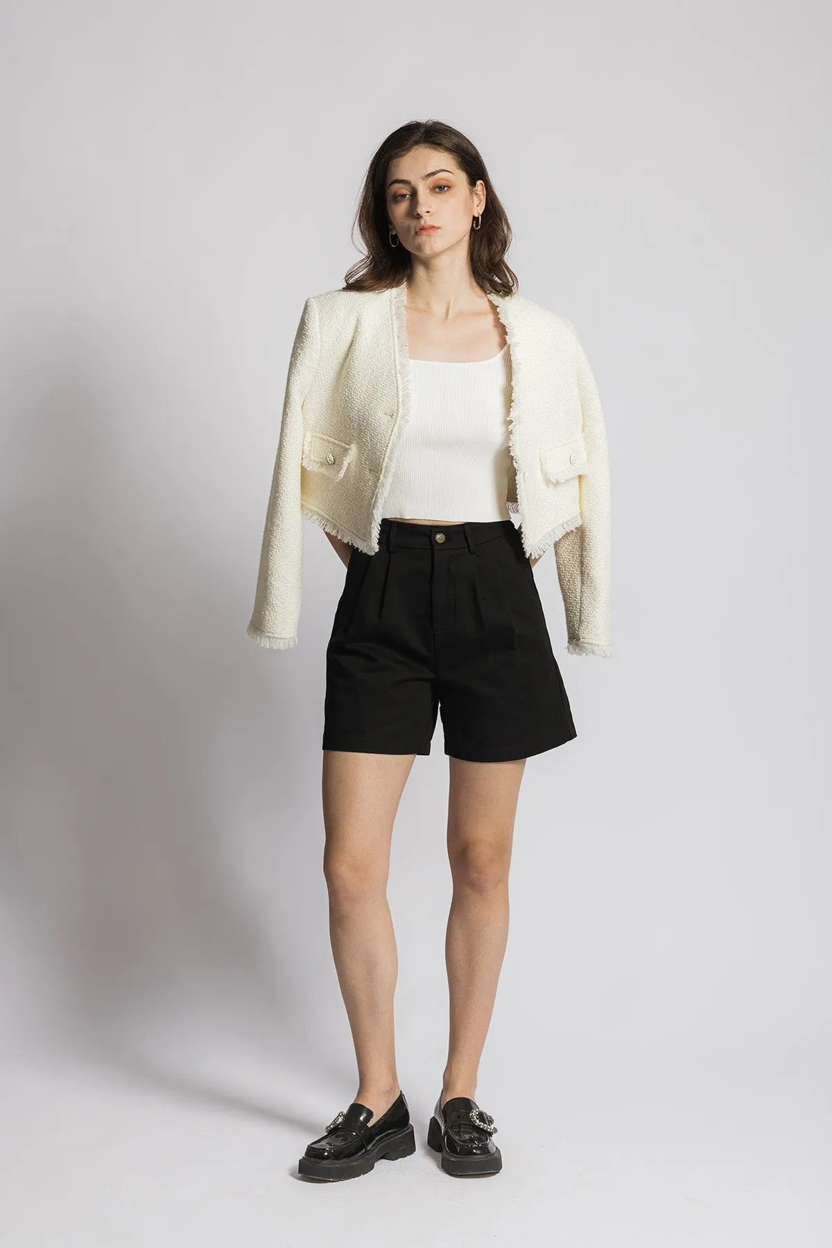 Leerya Square Neckline Cropped Tank Top