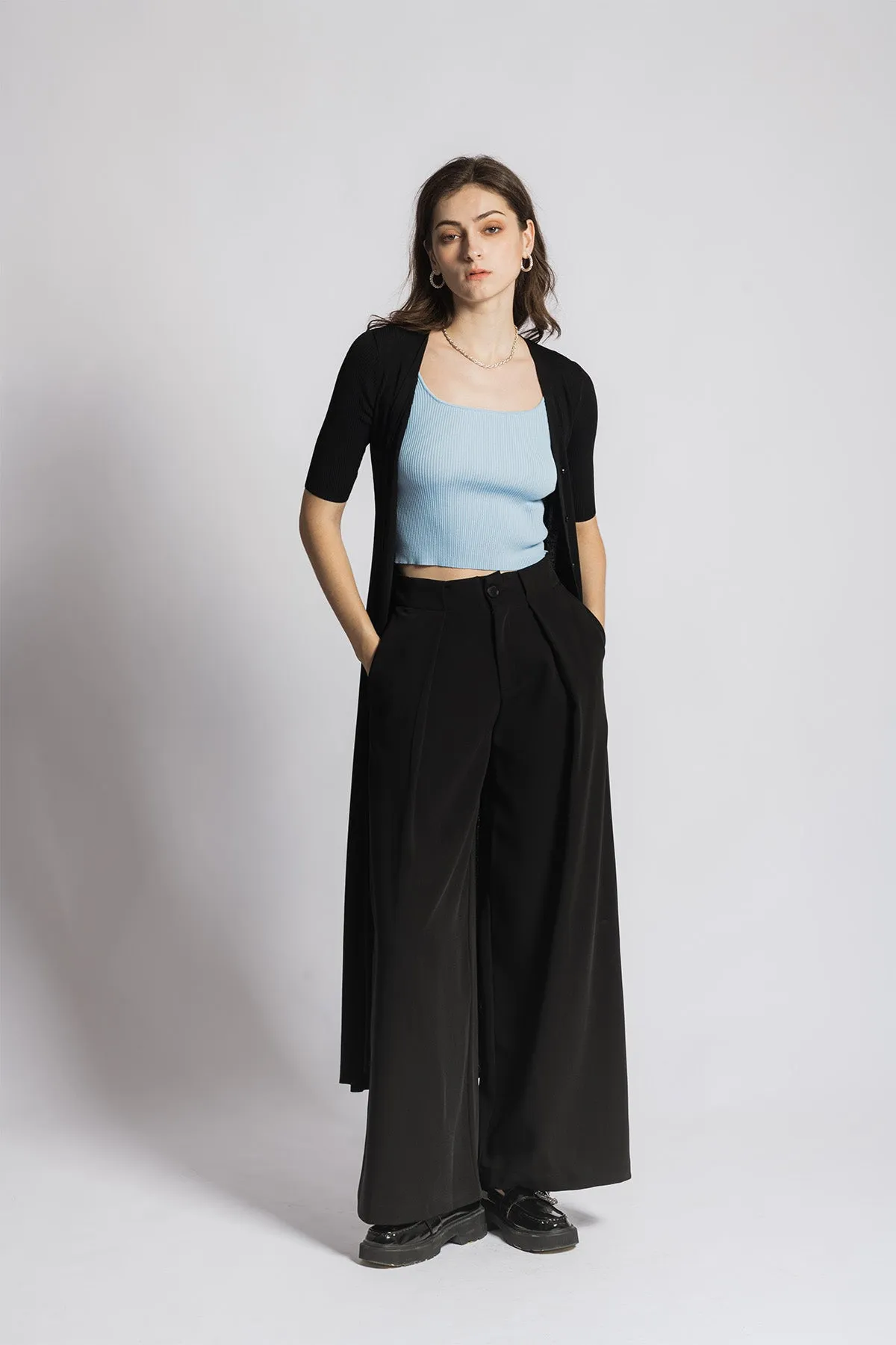 Leerya Square Neckline Cropped Tank Top
