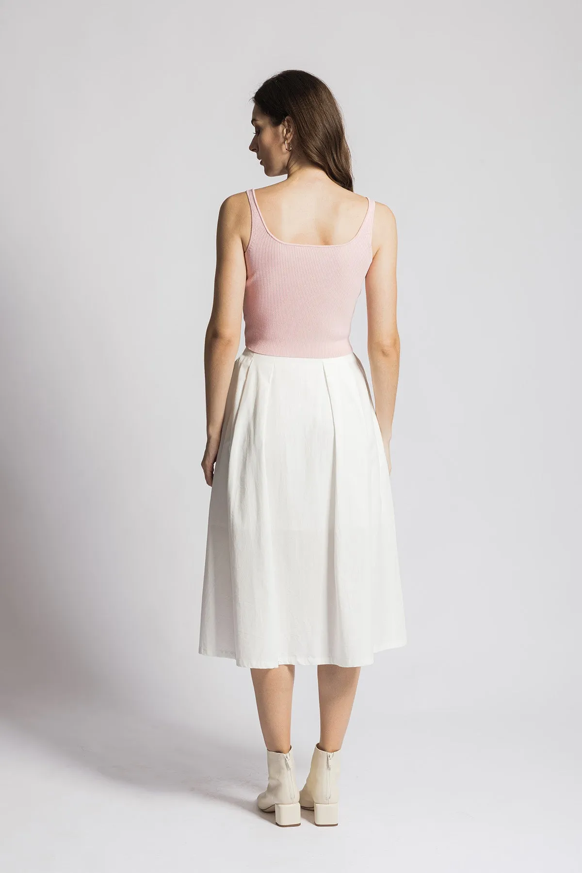 Leerya Square Neckline Cropped Tank Top