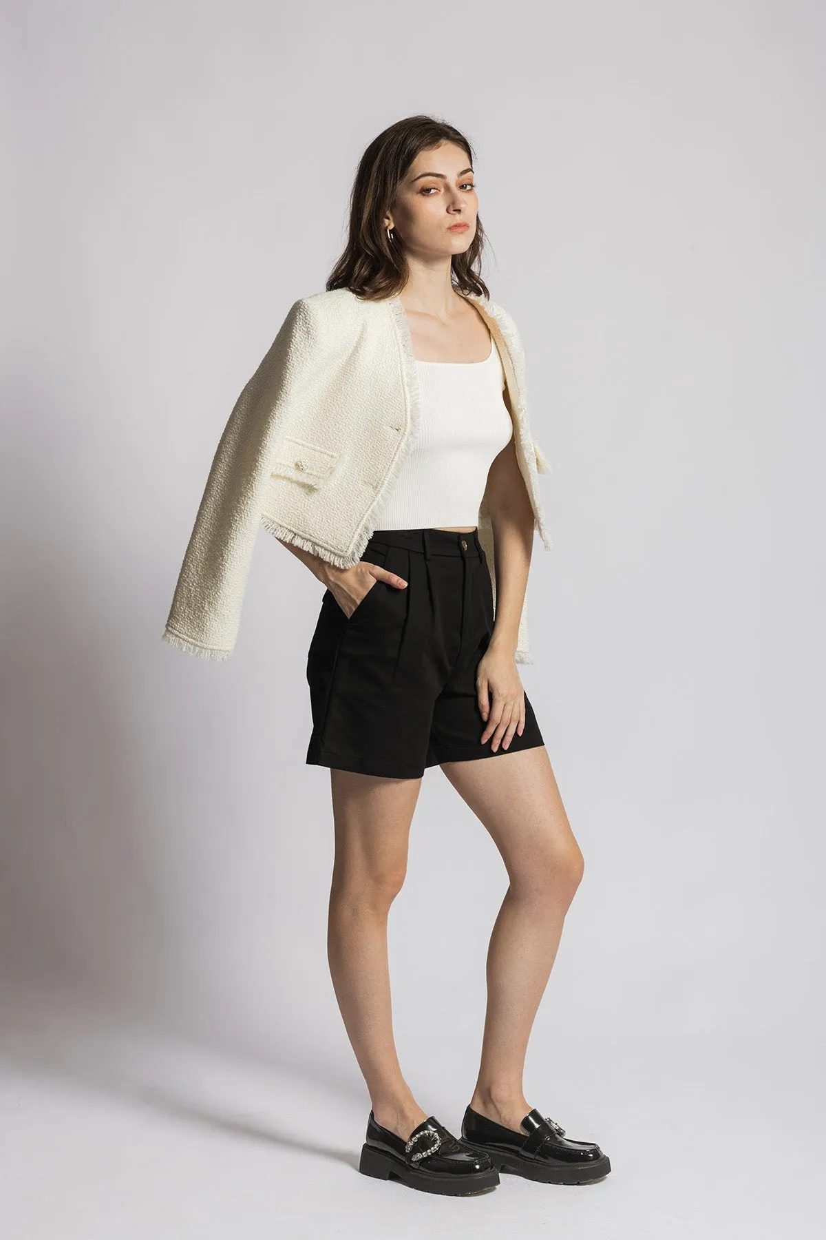 Leerya Square Neckline Cropped Tank Top