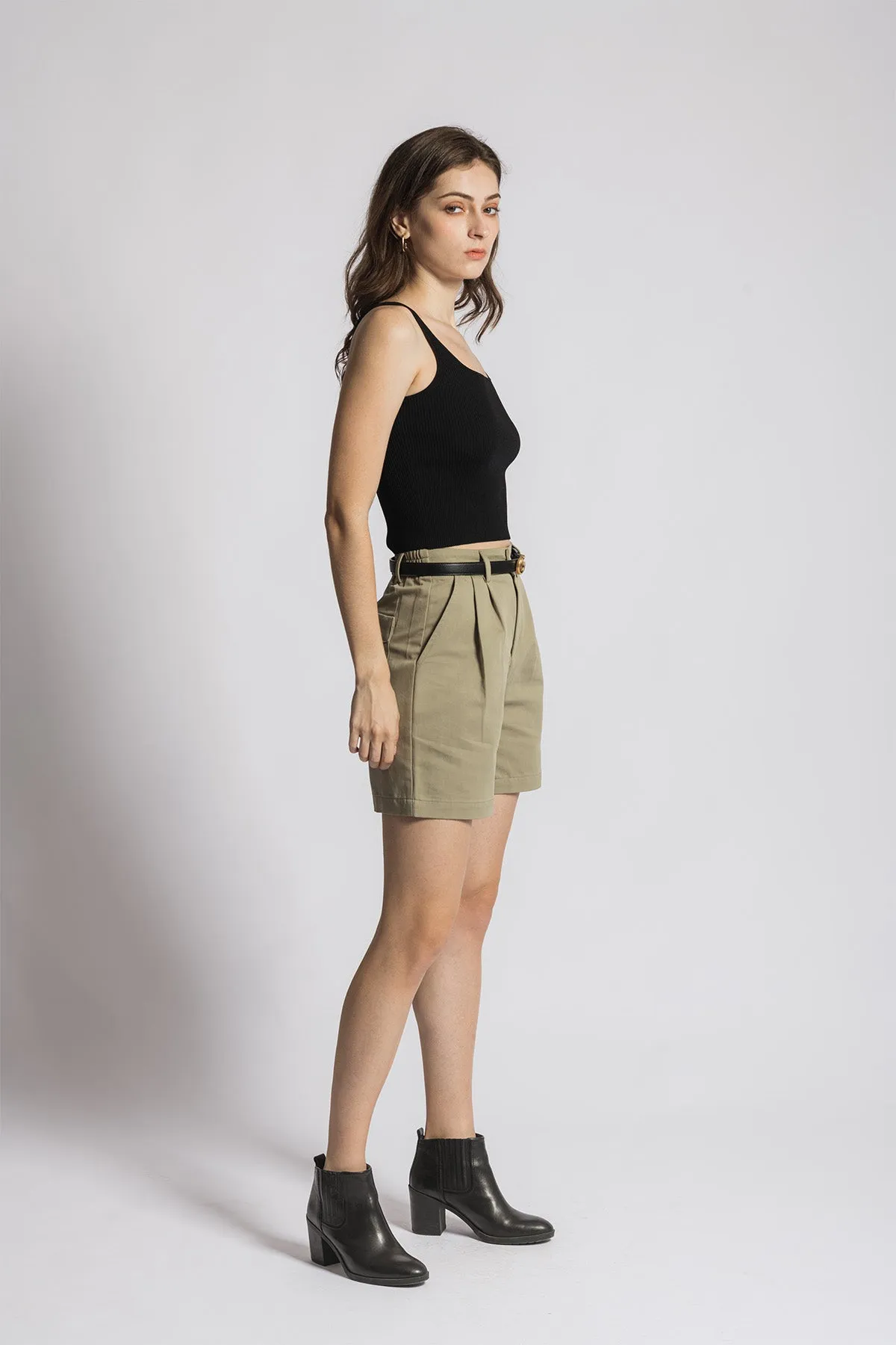 Leerya Square Neckline Cropped Tank Top