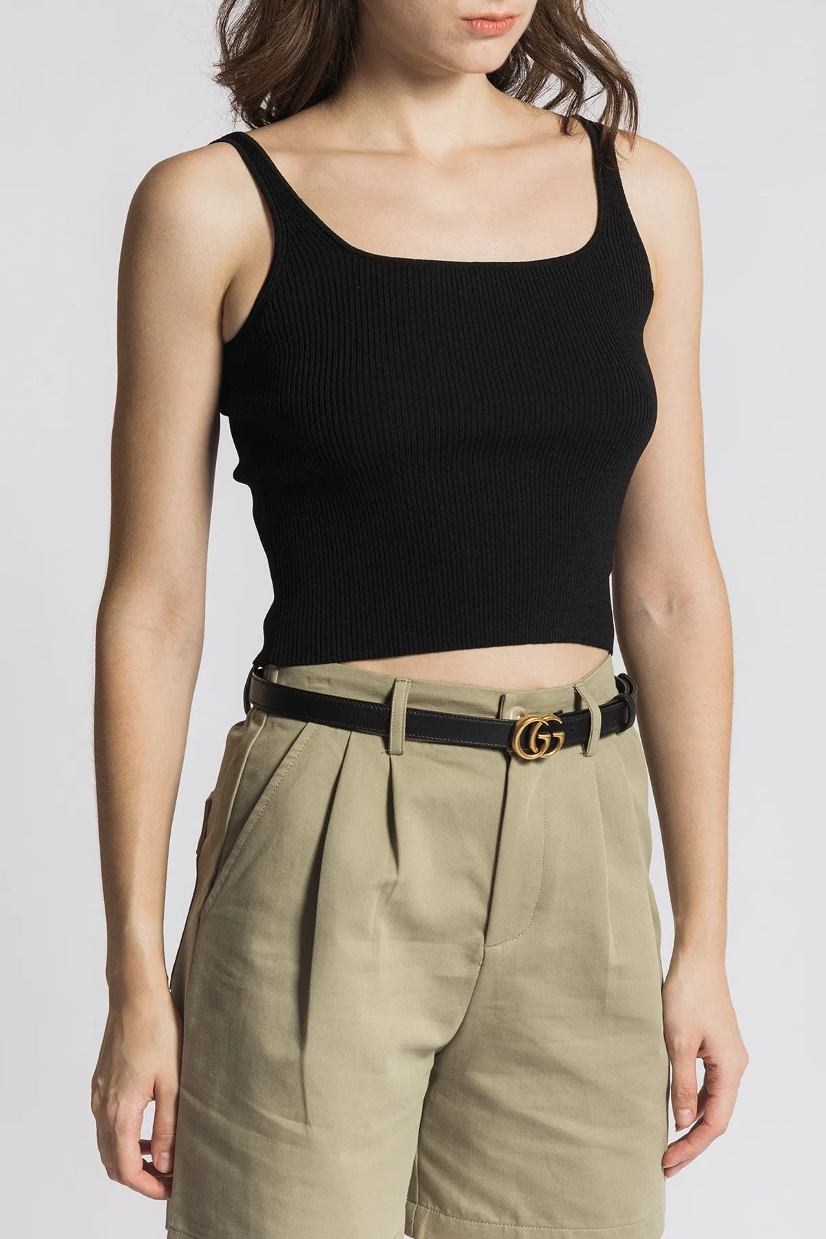 Leerya Square Neckline Cropped Tank Top