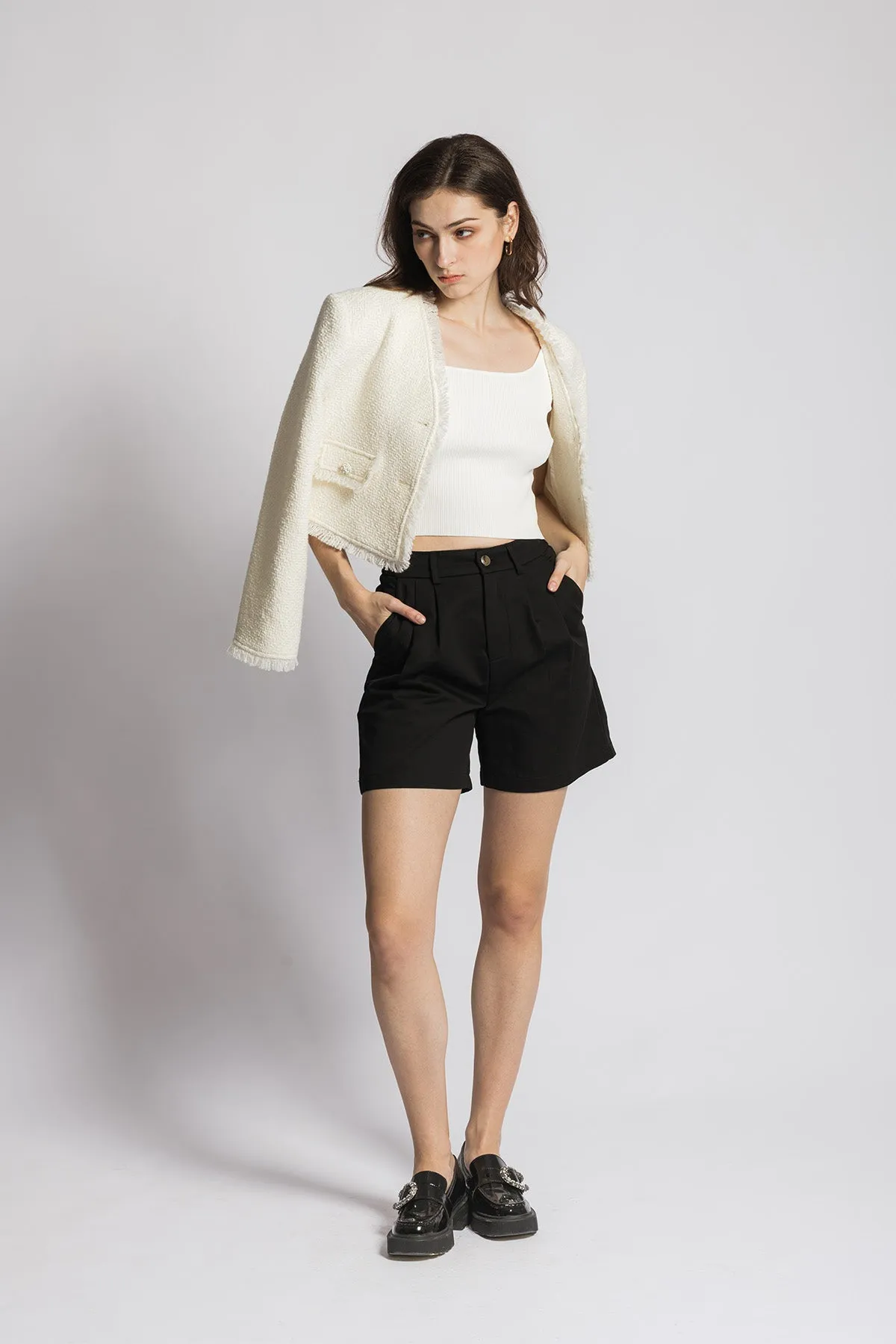 Leerya Square Neckline Cropped Tank Top