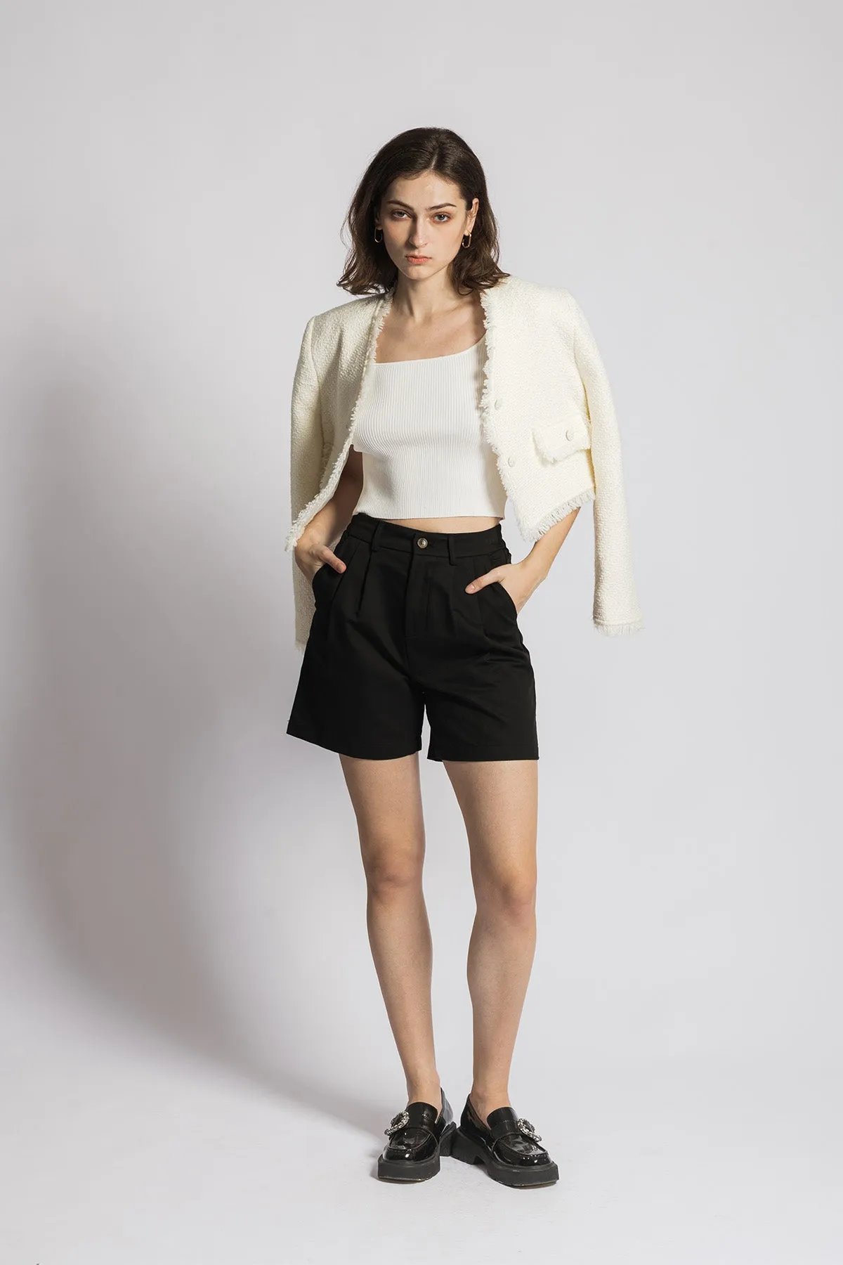 Leerya Square Neckline Cropped Tank Top