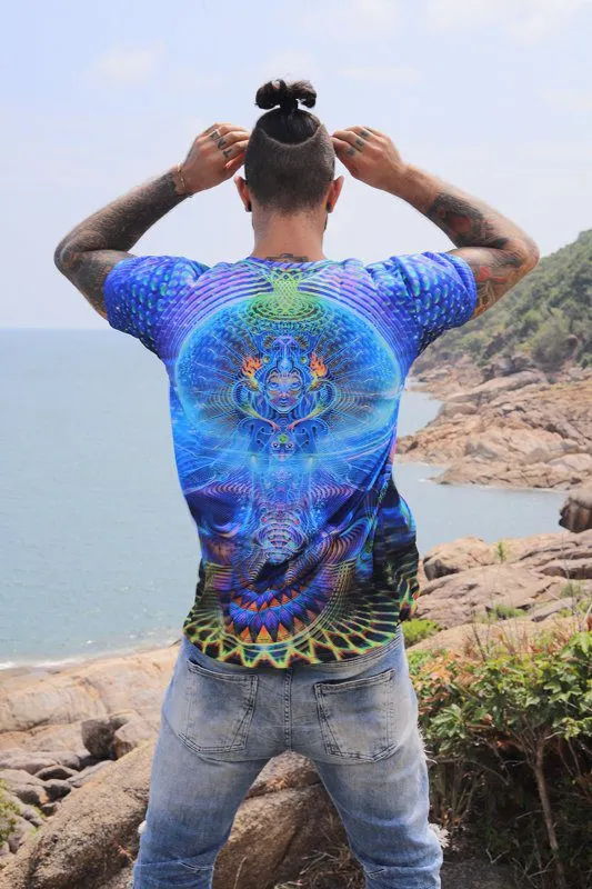 Mens Rave Shirt | Psy Clothing | Sacred Geomery Shirt | Fractal Shirt | Singular (TS)