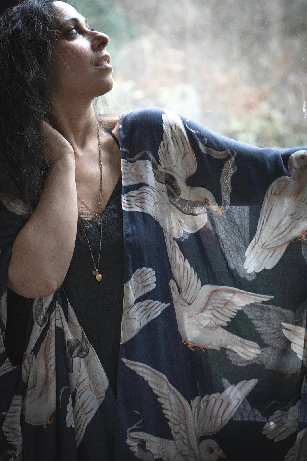 Midnight Starduster Artisan Bamboo Bohemian Kimono