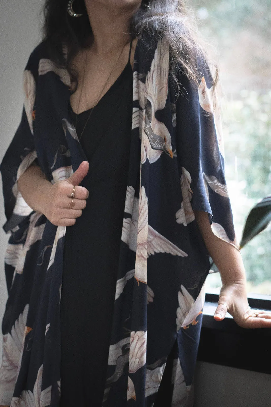 Midnight Starduster Artisan Bamboo Bohemian Kimono