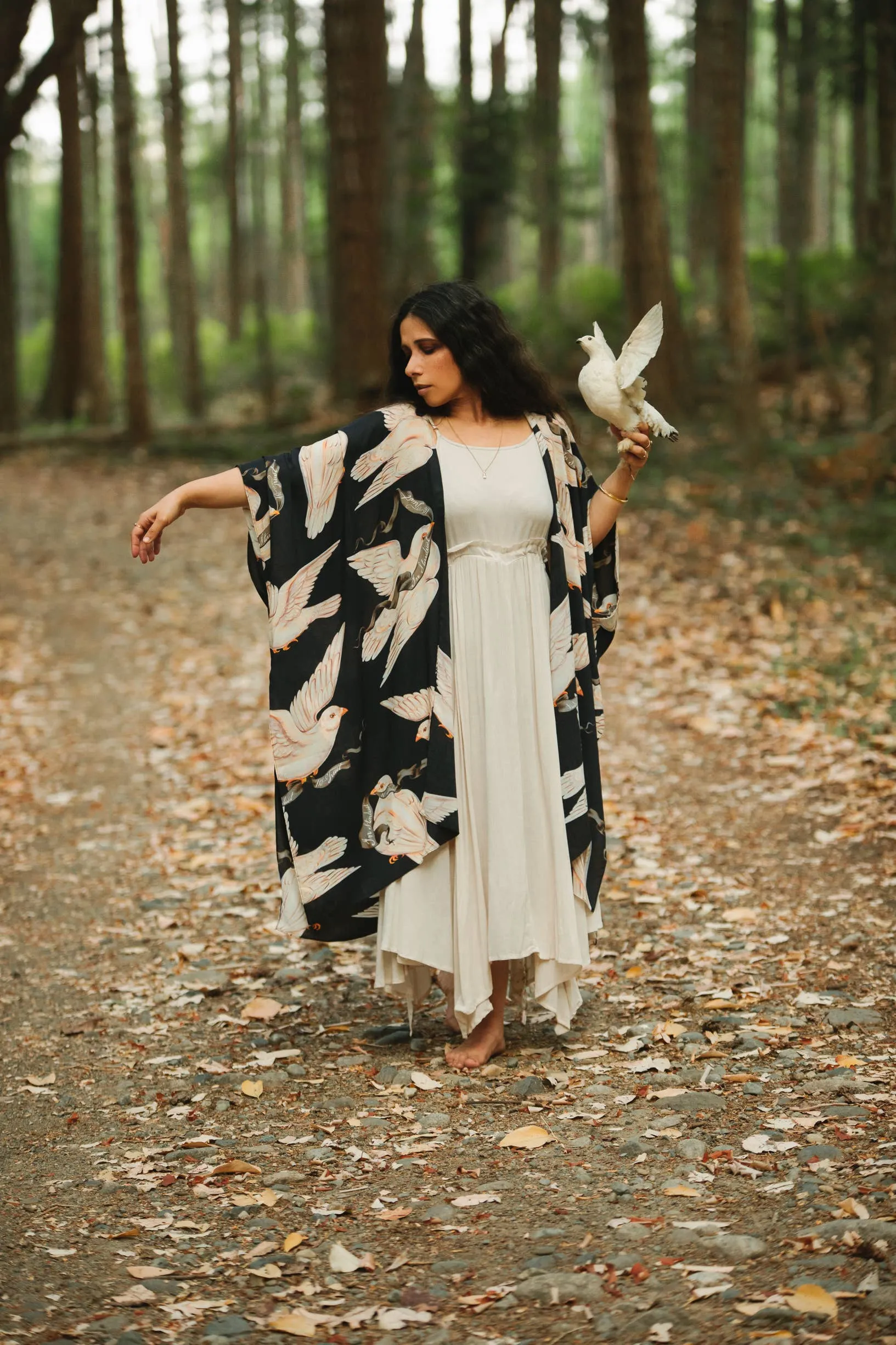 Midnight Starduster Artisan Bamboo Bohemian Kimono