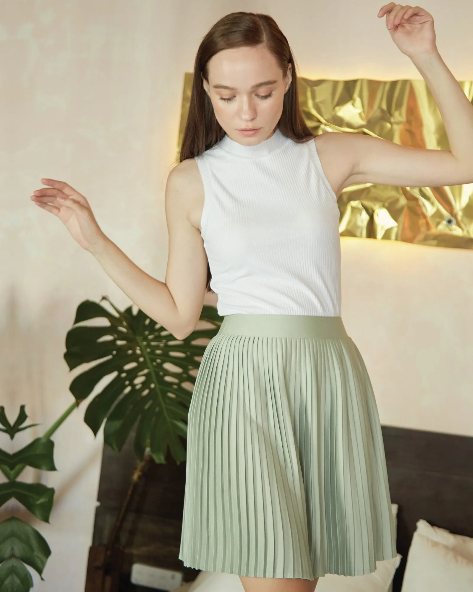 Mindy Pleated Mini Skirt
