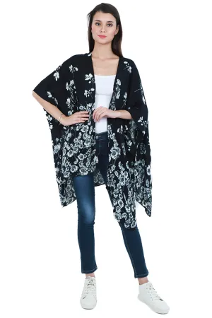Monochrome Front Open Kimono