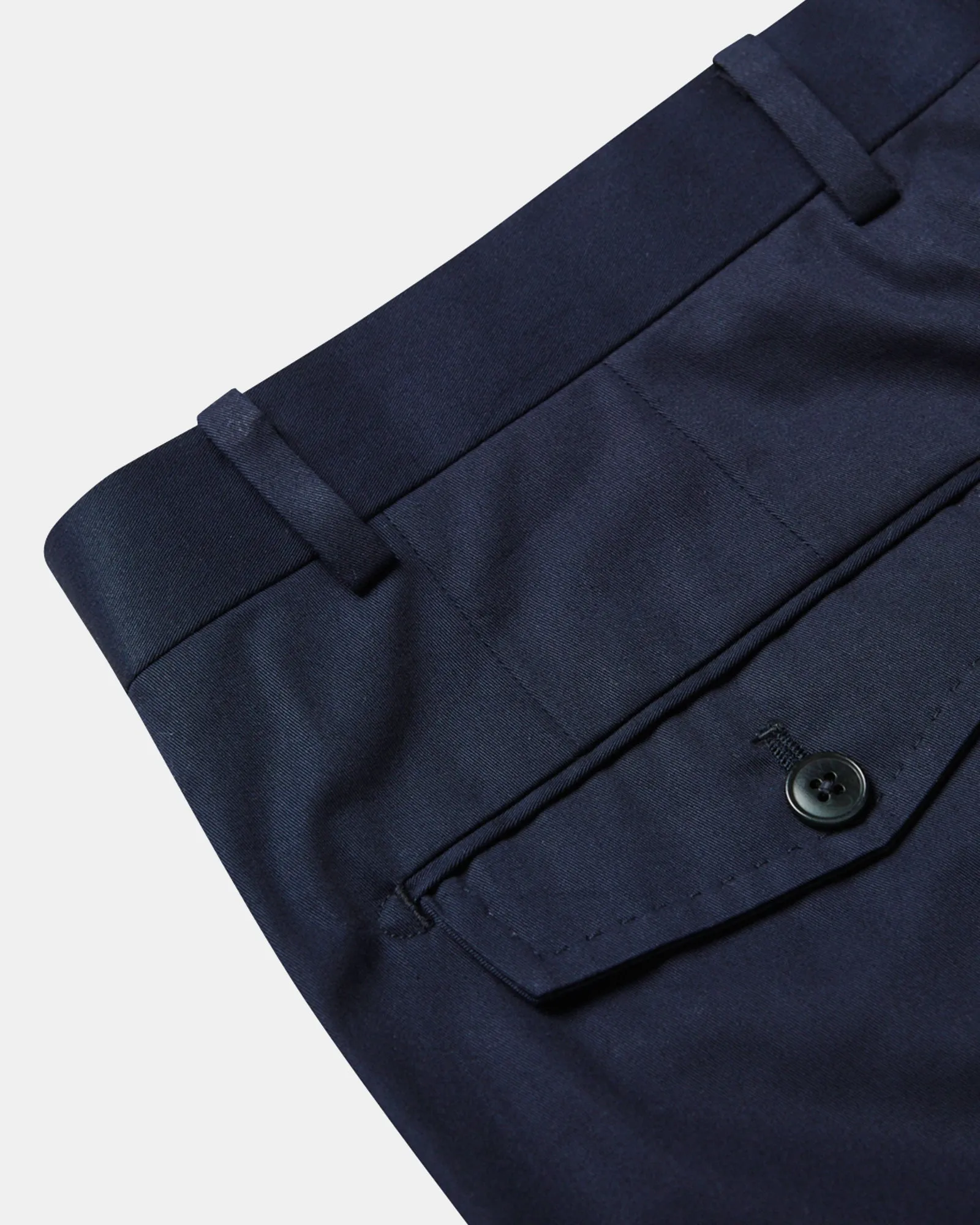 Navy Summer Pleated Cotton Shorts