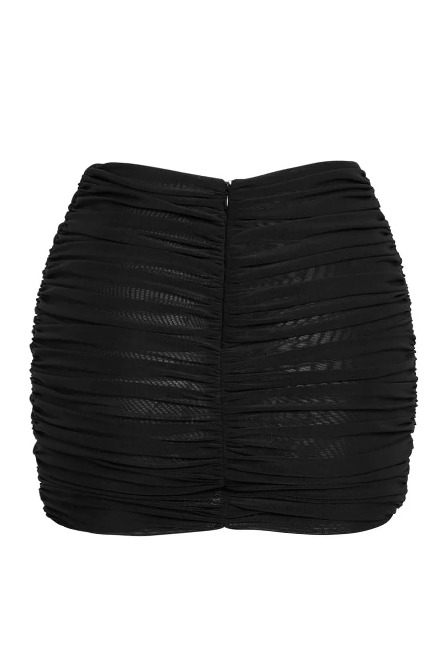 Neptune Mesh Mini Trendy Skirt - Black