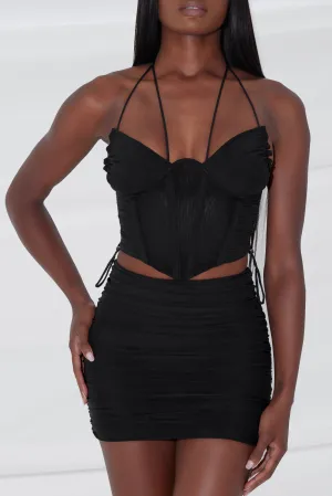 Neptune Mesh Mini Trendy Skirt - Black