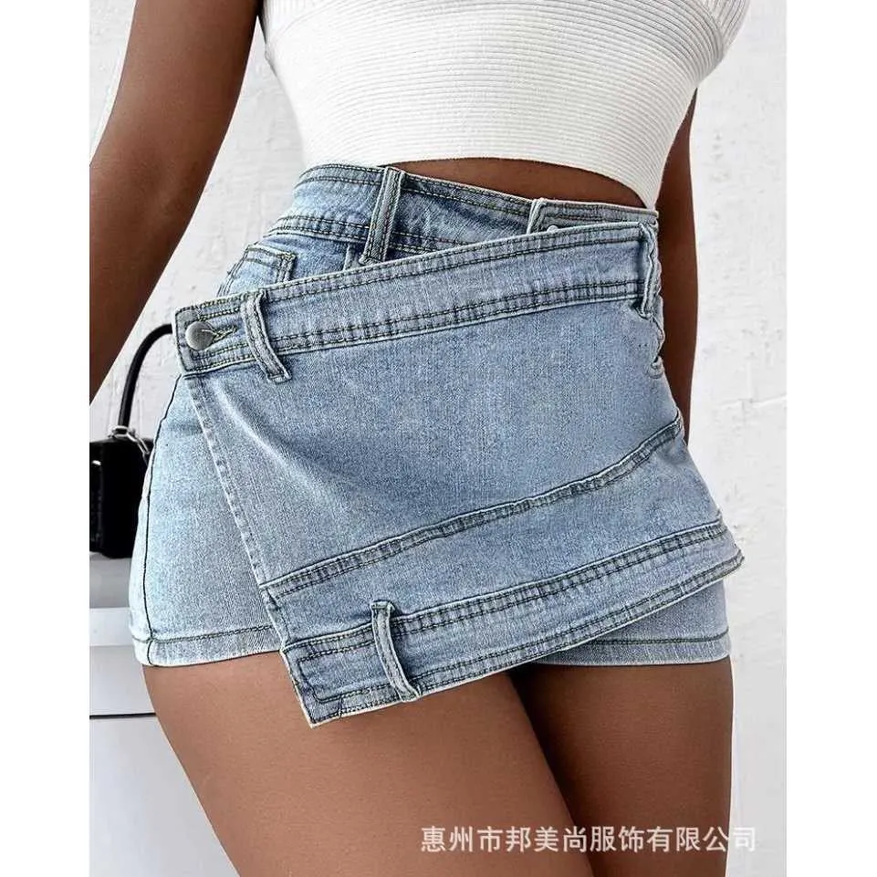 New 2023 Summer European and American Street Style Denim Wide-Legged Pants for Women, Denim Jeans Wholesale and Franchise