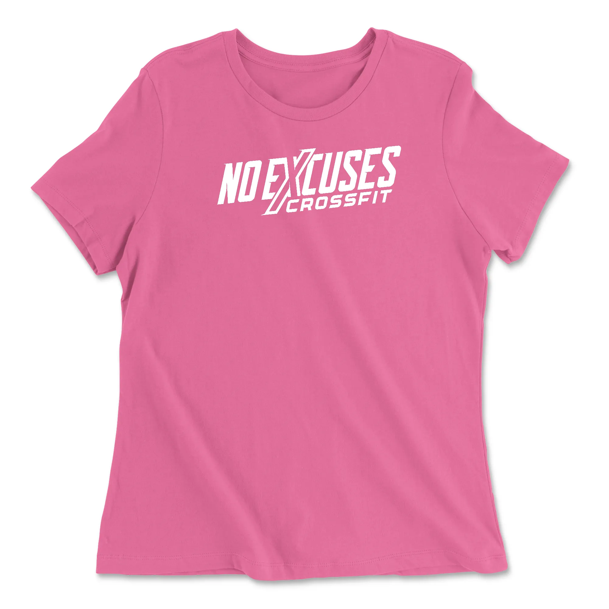 No Excuses CrossFit White Womens - Relaxed Jersey T-Shirt