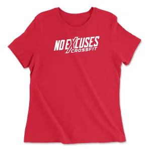 No Excuses CrossFit White Womens - Relaxed Jersey T-Shirt