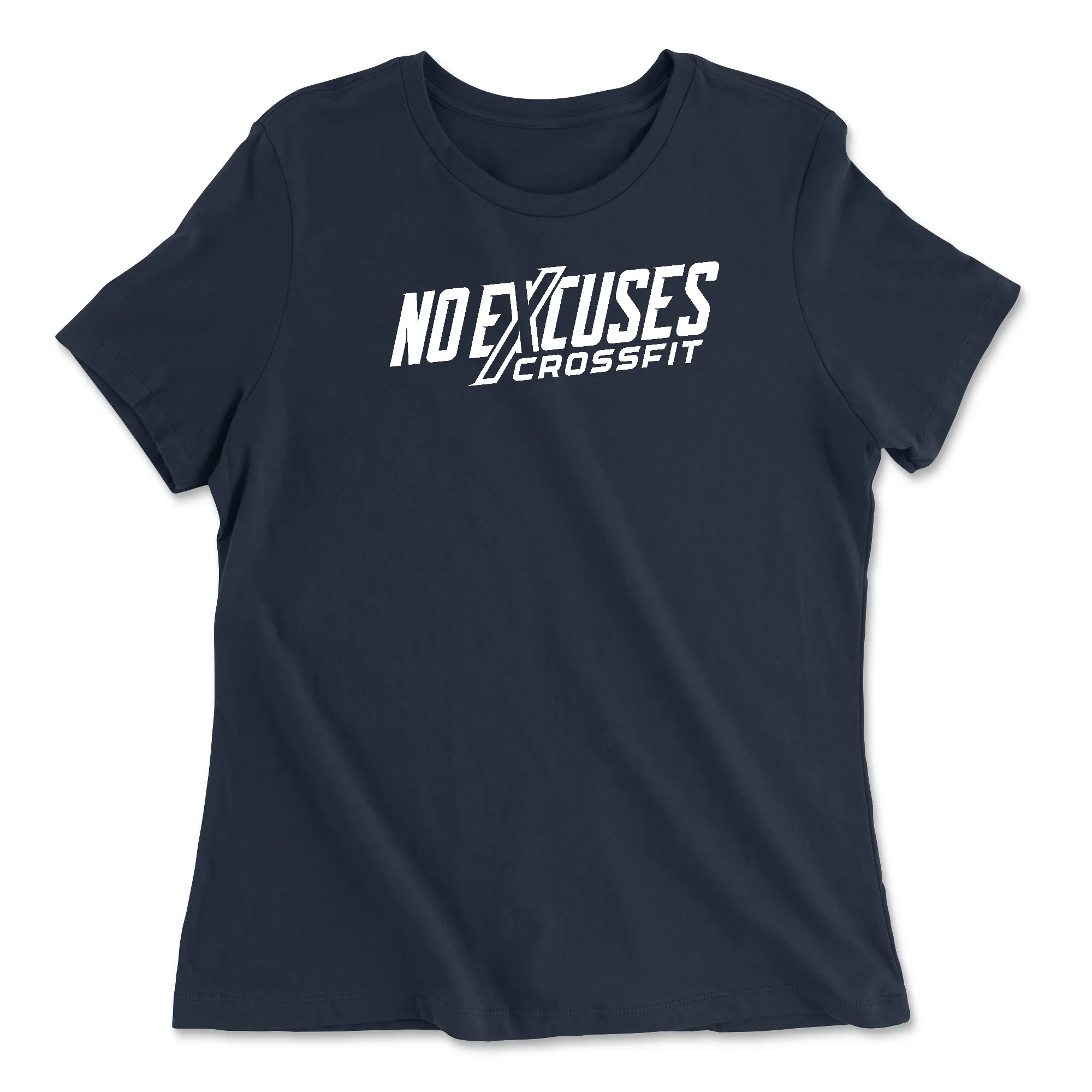 No Excuses CrossFit White Womens - Relaxed Jersey T-Shirt