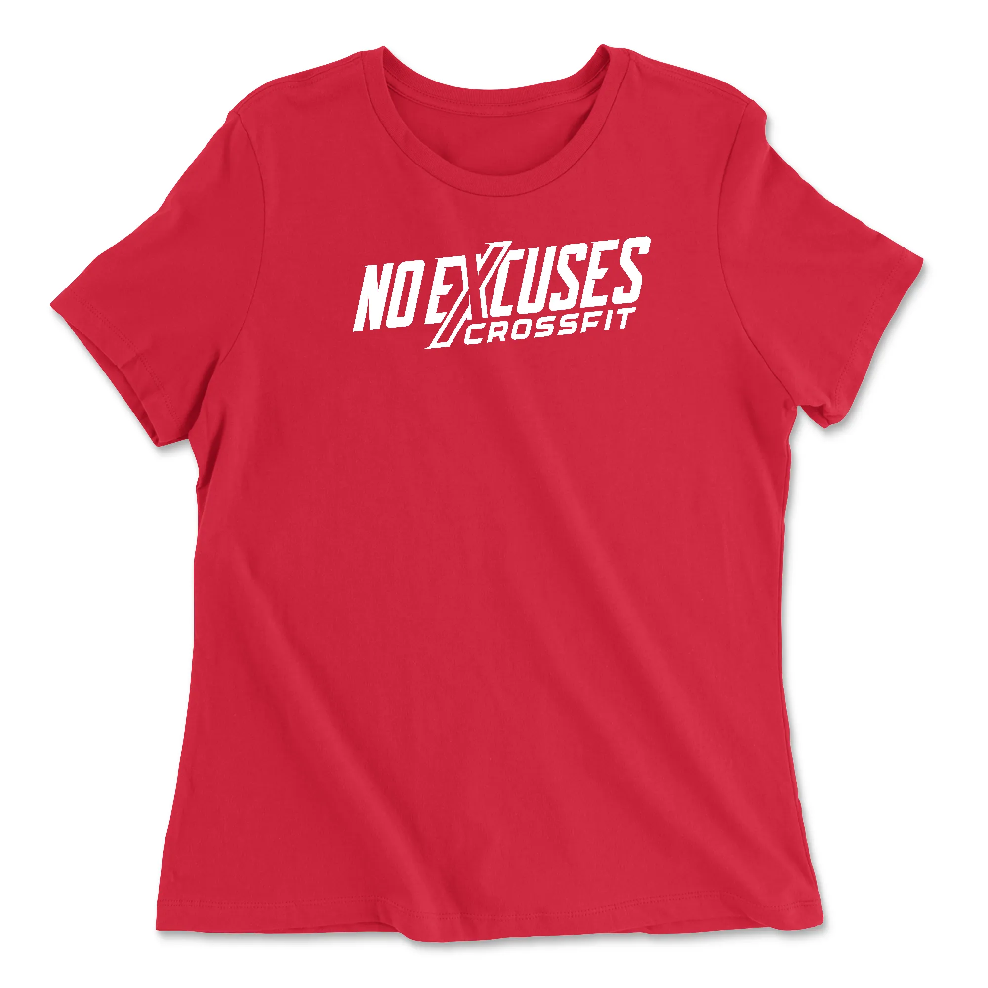 No Excuses CrossFit White Womens - Relaxed Jersey T-Shirt