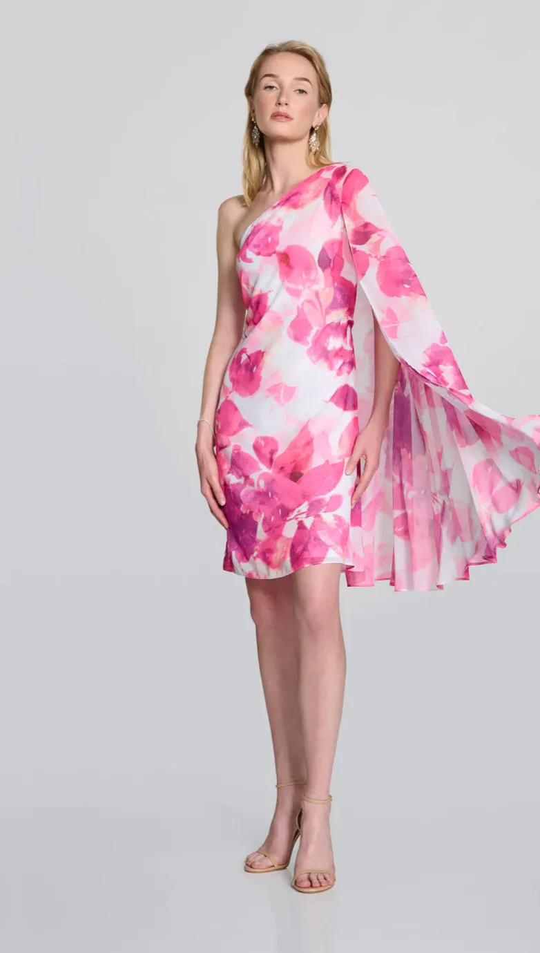 One Shoulder Floral Dress