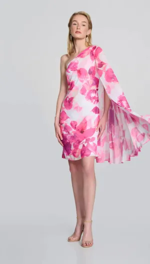One Shoulder Floral Dress