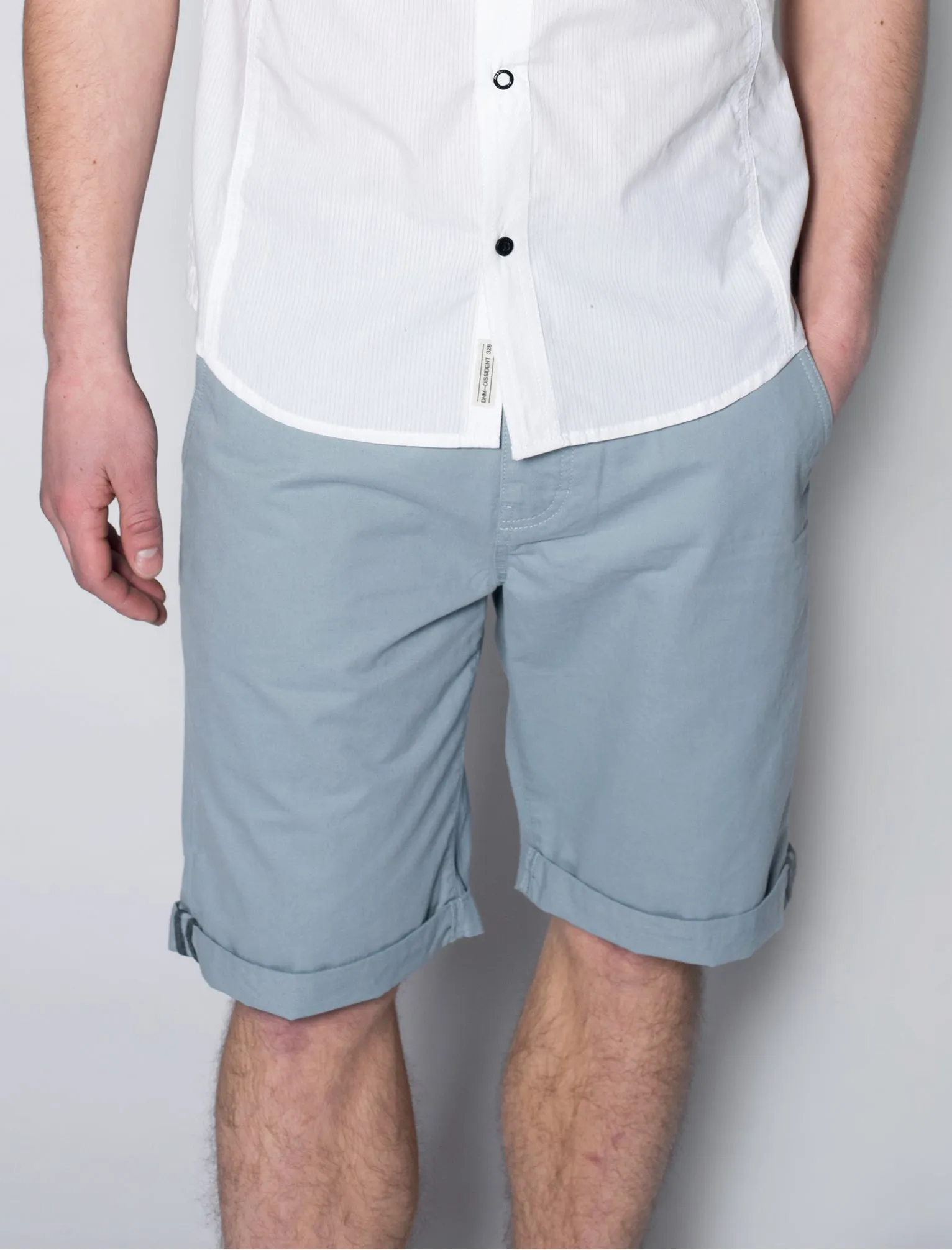 Orlando Cotton Chino Shorts in Light Blue - Tokyo Laundry