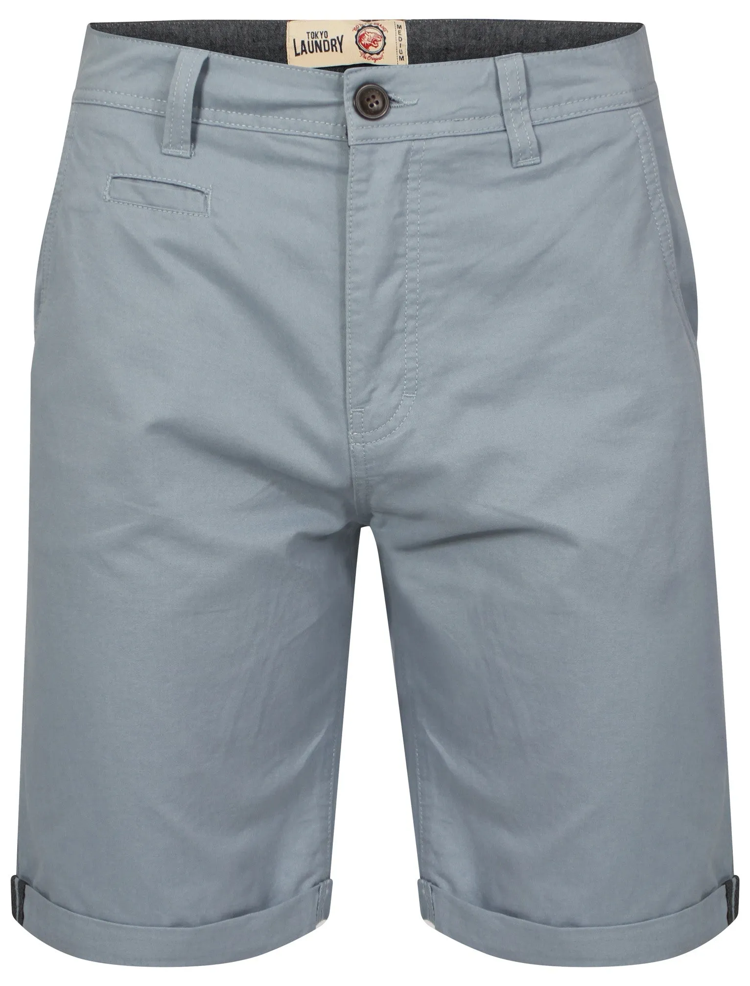 Orlando Cotton Chino Shorts in Light Blue - Tokyo Laundry