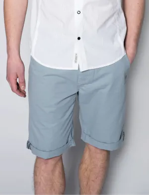 Orlando Cotton Chino Shorts in Light Blue - Tokyo Laundry