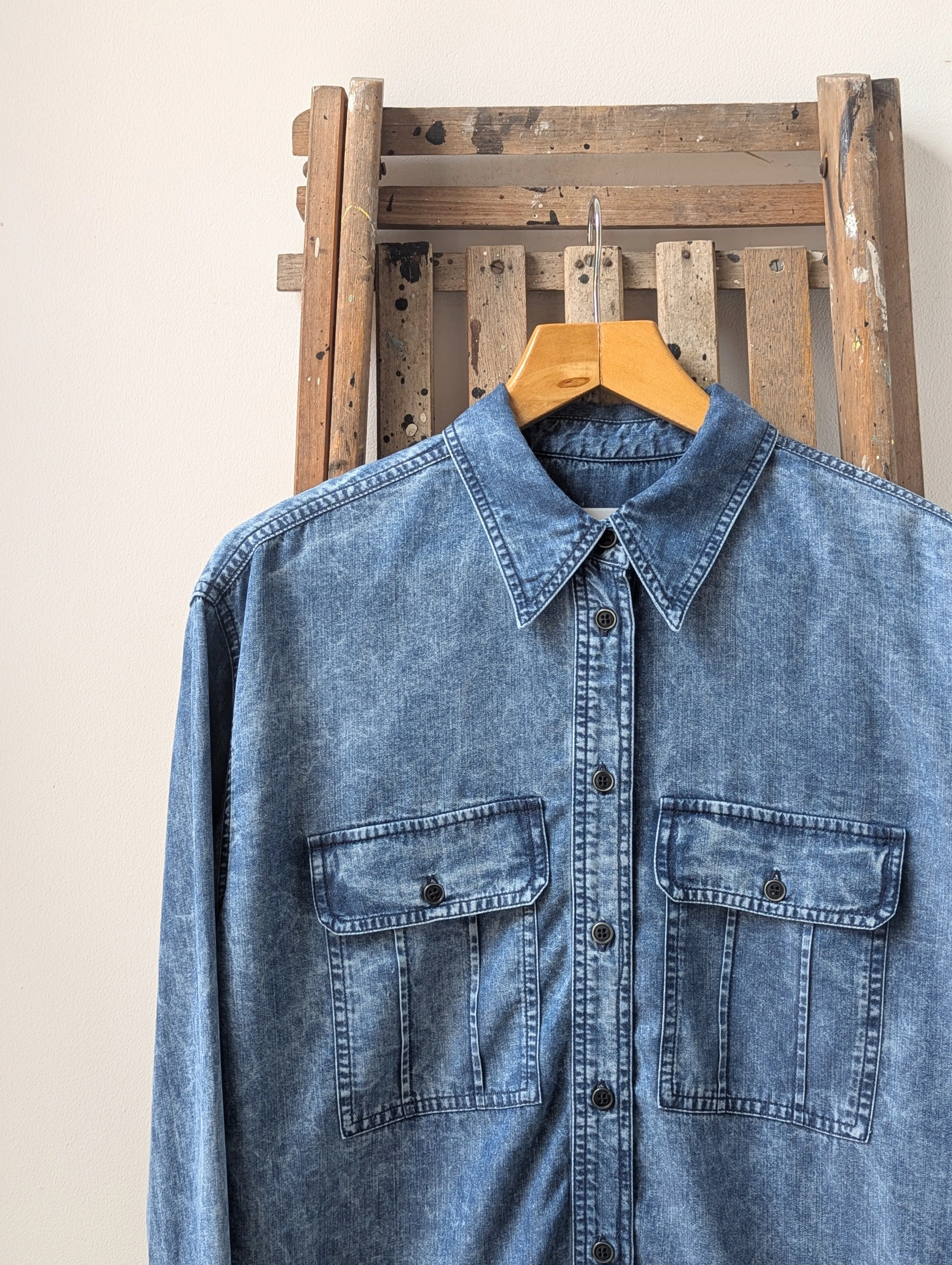 Palvina Blue Denim Shirt Dress