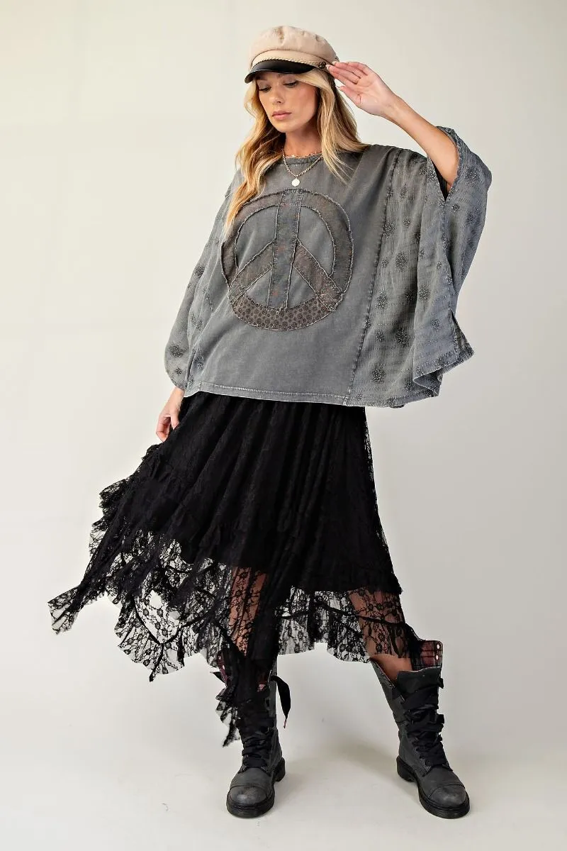 Peace Patch Poncho #622
