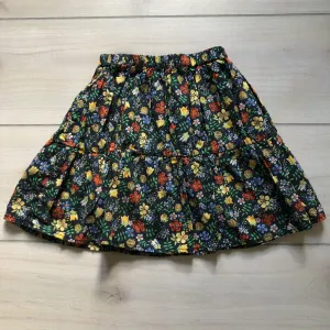 PEEK Navy Floral Pull On Elastic Waist Skirt