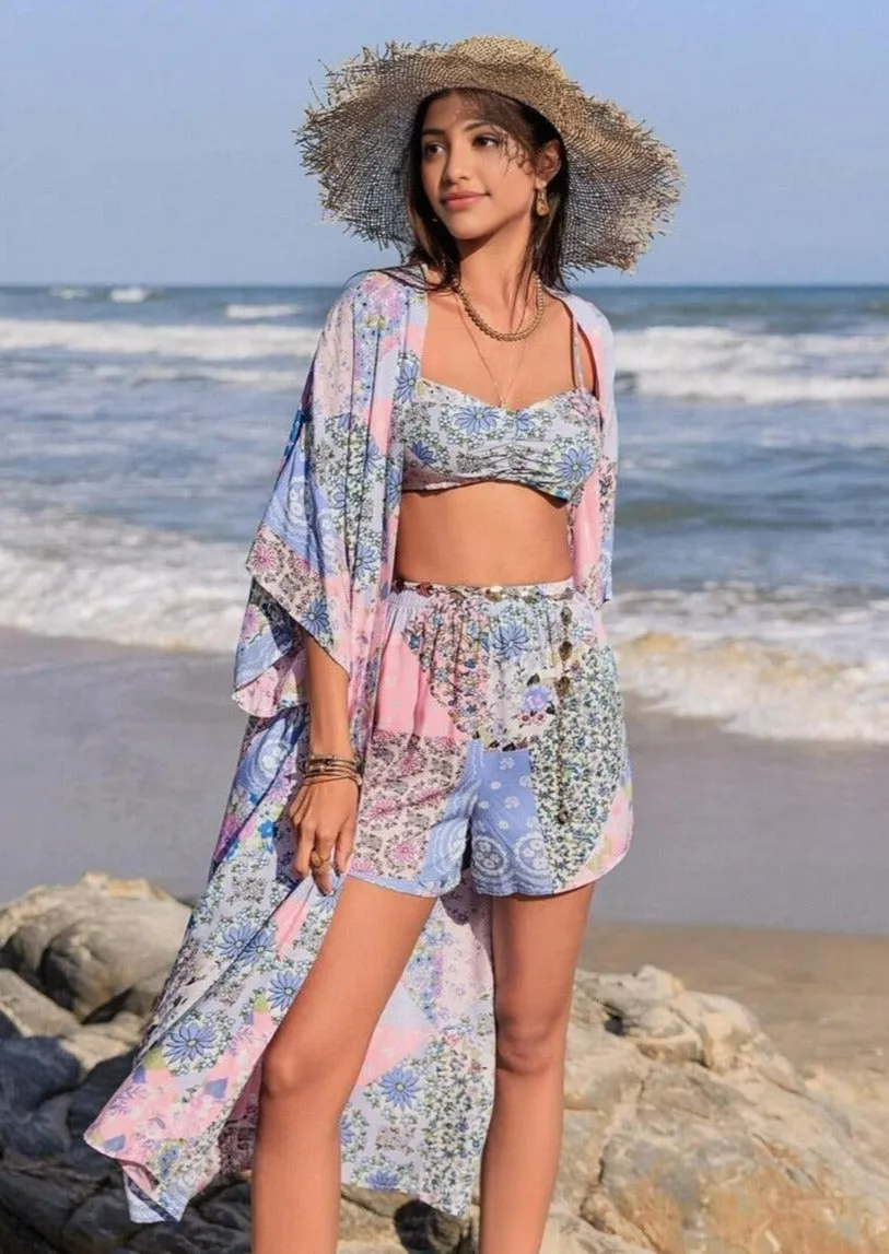 Pink & Blue 3 piece Co-ord set