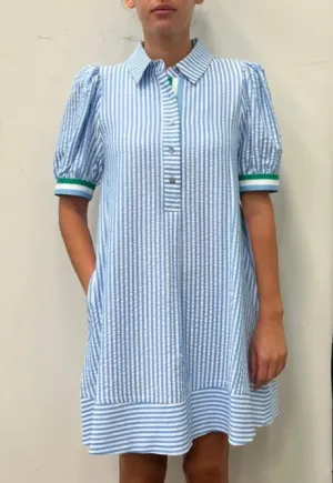 Pinstripe Shirt Dress