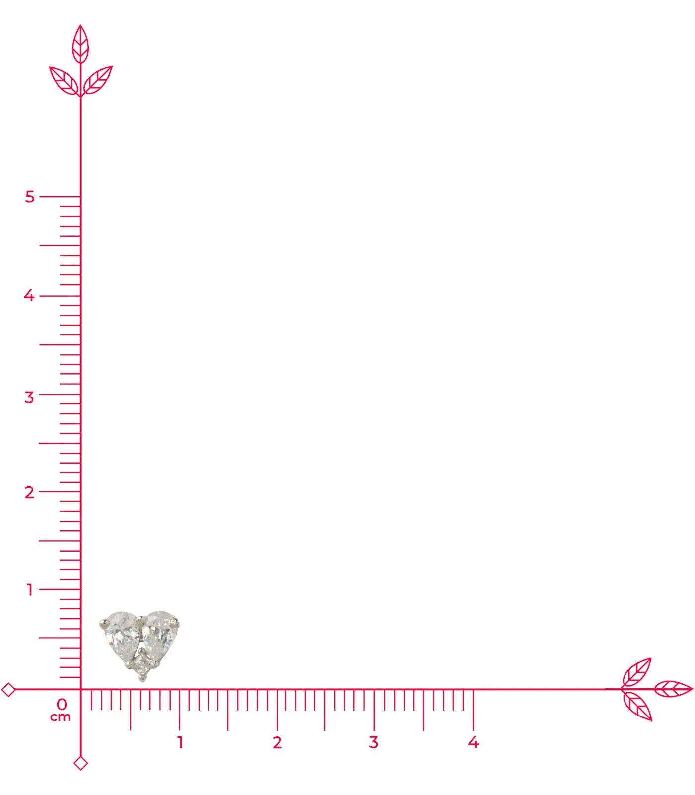 Premium Zircon Heart Tops