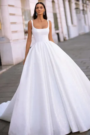 Preston Sleeveless Graceful Sparkly Wedding Dress
