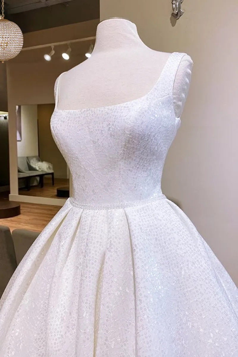 Preston Sleeveless Graceful Sparkly Wedding Dress