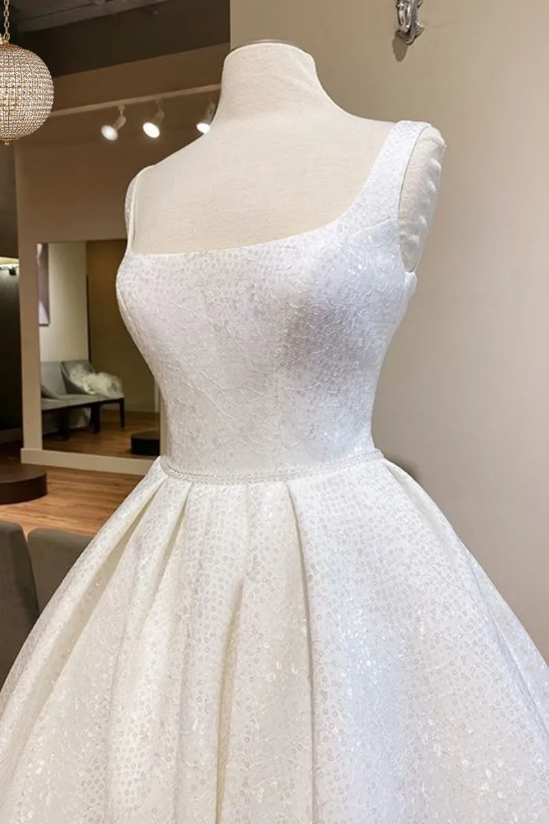 Preston Sleeveless Graceful Sparkly Wedding Dress